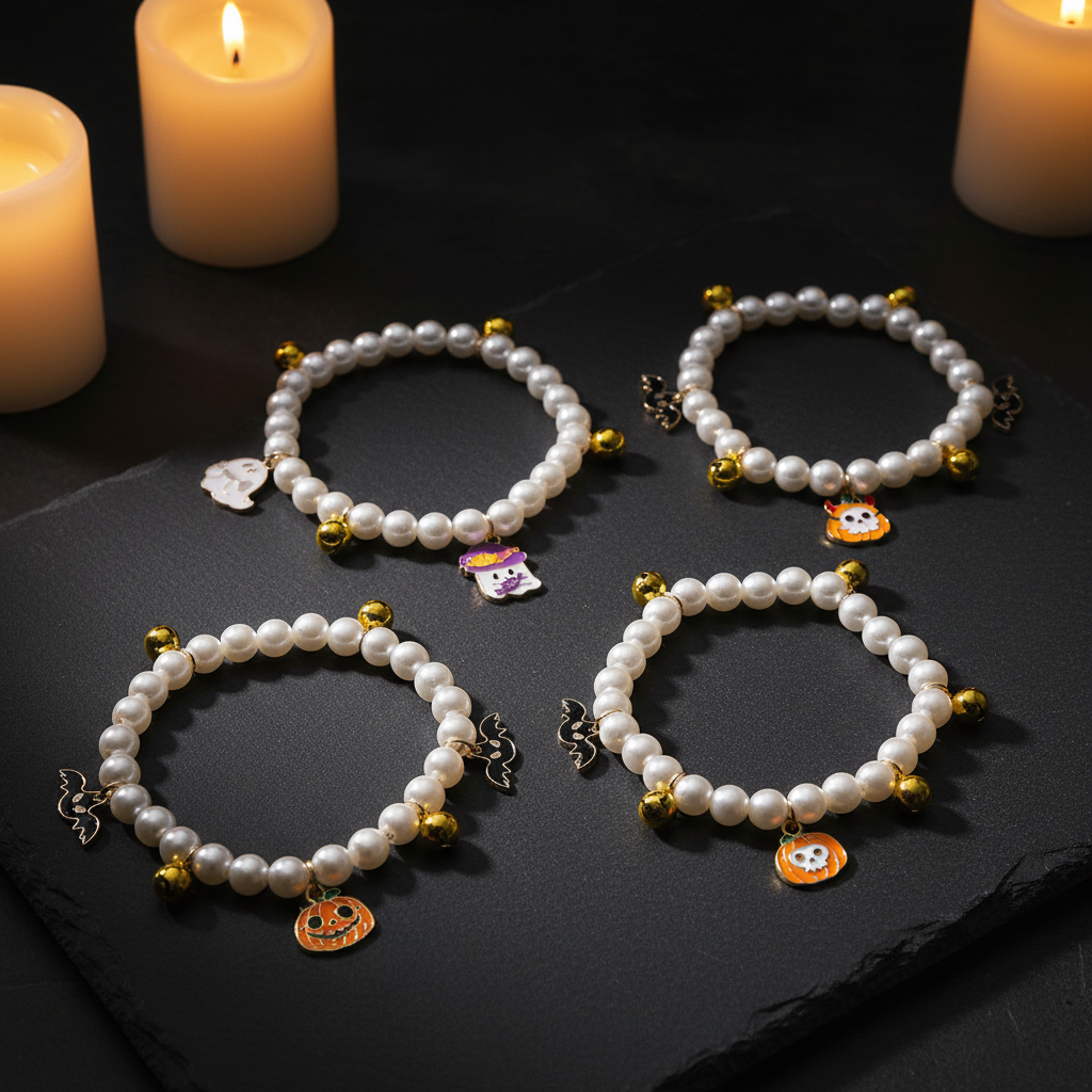 4 colliers perles premium