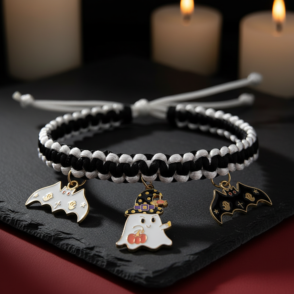 Collier tressé blanc premium