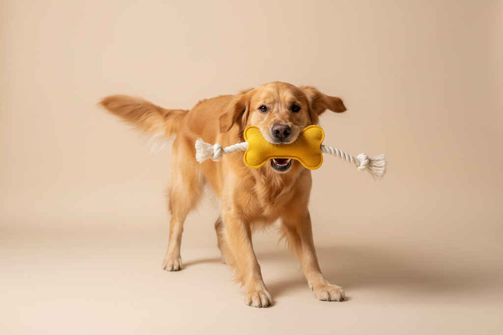 Jouet os avec chien