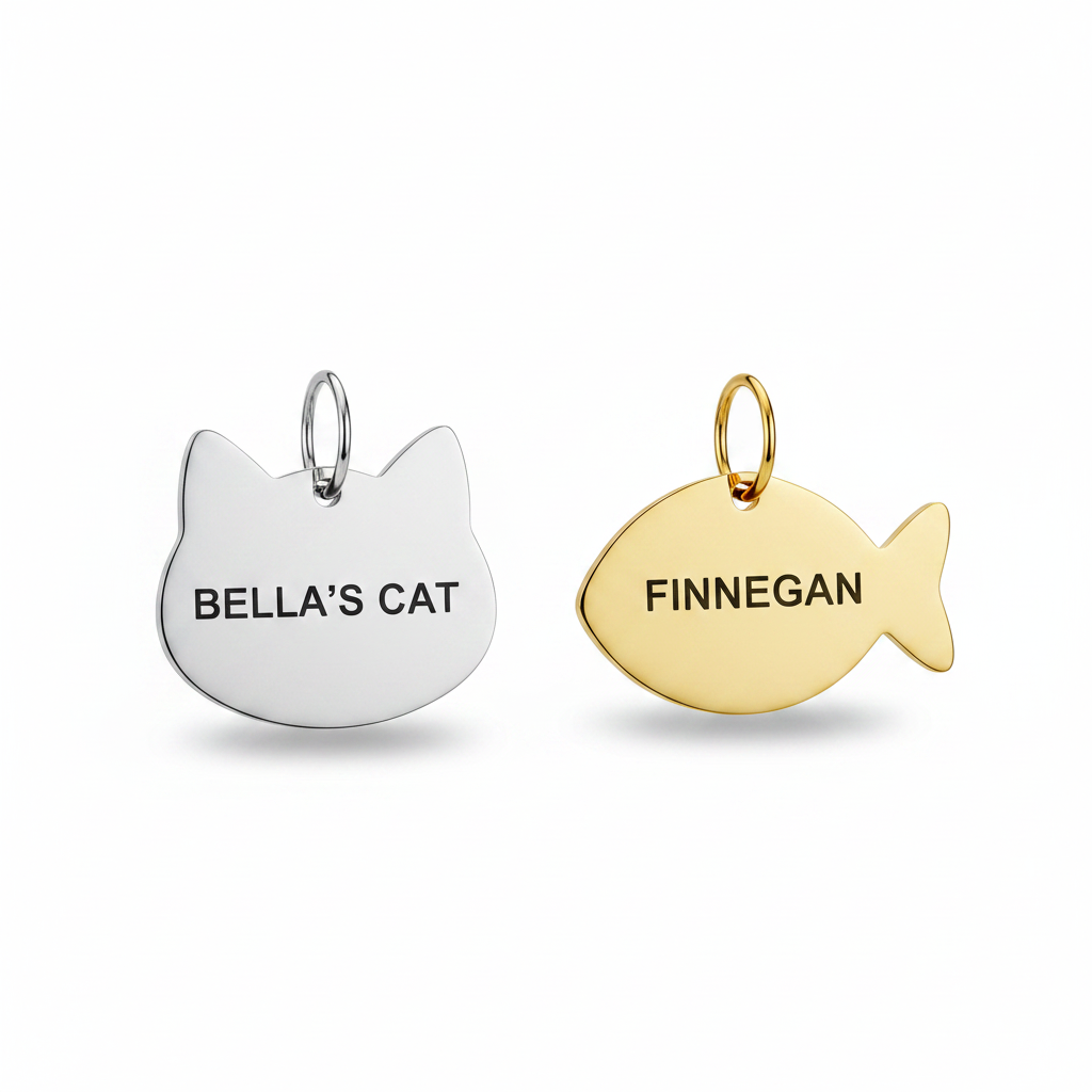 Médaille chat fond blanc
