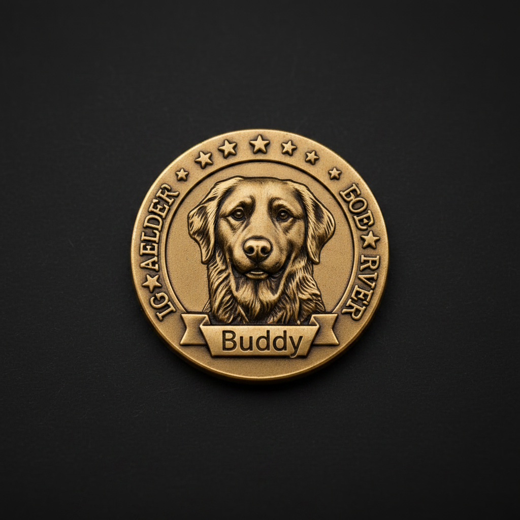 Médaille portrait macro