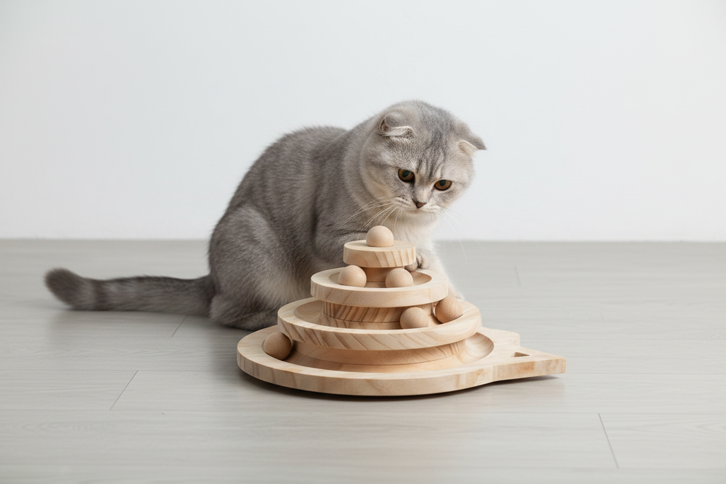 Plateau tournant avec chat
