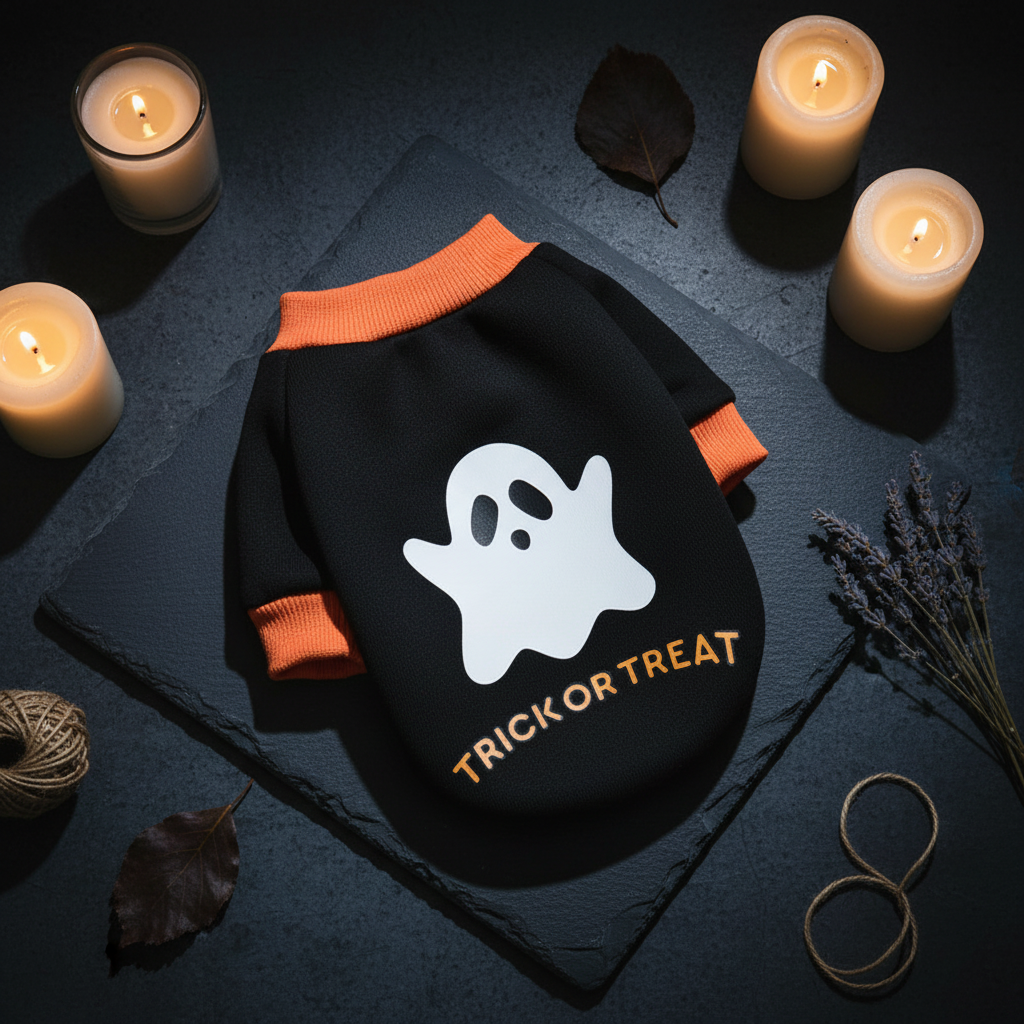 Pull citrouille & crâne Halloween — Petit chien | PitchPatte