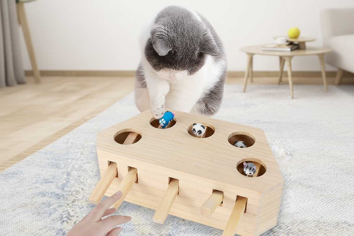 Puzzle avec humain et chat