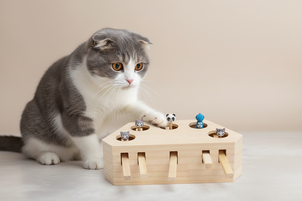 Puzzle chasse aux friandises avec chat
